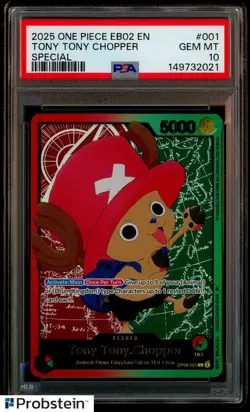 2025 One Piece EB02 Anime 25th EN Special #001 Tony Tony Chopper PSA 10 GEM MINT - Image 1