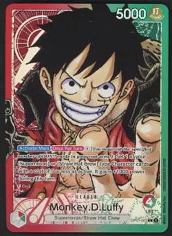 2022 One Piece OP-01 Alternate Art Wave 1 #003 Monkey D. Luffy Pre-Errata - Image 1