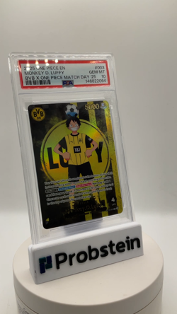 2025 ONE PIECE PROMOS BVB X ONE PIECE MATCH DAY 2025 #003 MONKEY D. LUFFY PSA 10 - Image 2