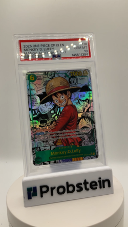 2025 One Piece OP13 EN Manga Alternate Art #118 Monkey D. Luffy PSA 10 GEM MINT - Image 2