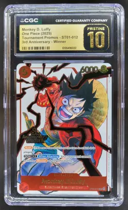 2025 ONE PIECE MONKEY D. LUFFY PROMO 3RD ANNIV ST01-012 CGC 10 PRISTINE A PT - Image 1