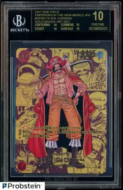 2024 One Piece Emprs/Wrld OP09118 Gol D. Roger Manga Gold JPN BGS 10 BLACK LABEL - Image 1
