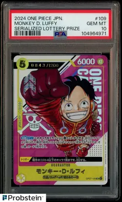 2024 One Piece Japanese Serialized Lottery Prize Monkey D. Luffy /1200 PSA 10 - Image 1
