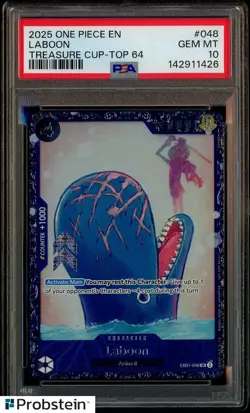 2025 One Piece EN Treasure Cup Top 64 #048 Laboon PSA 10 GEM MINT - Image 1