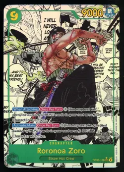 2024 One Piece OP06 EN Manga Alternate Art #118 Roronoa Zoro - Image 1