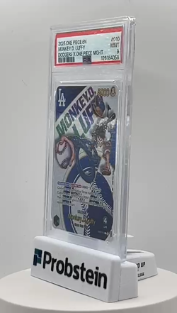 2025 One Piece En Dodgers X One Piece Night #010 Monkey D. Luffy PSA 9 MINT - Image 2