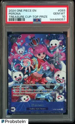 2024 One Piece EN Treasure Cup Top Prize #093 Perona PSA 10 GEM MINT - Image 1