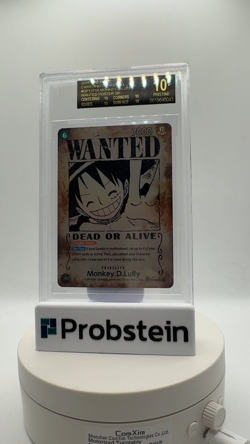 2025 One Piece OP13 EN Wanted Alternate Art Monkey D Luffy BGS 10 BLACK LABEL - Image 2