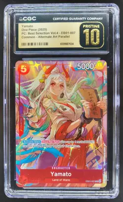2025 ONE PIECE YAMATO ALT ART EB01-007 CGC 10 PRISTINE A PT - Image 1