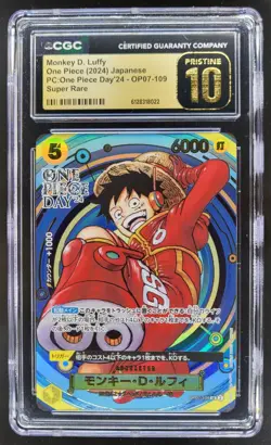 2024 ONE PIECE JP MONKEY D. LUFFY SUPER RARE PROMO OP07-109 CGC 10 PRISTINE A PT - Image 1