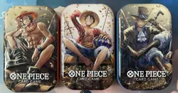 2026 ONE PIECE TIN PACK SET VOL. 2 - ALL 3 TINS - OPENED - NO PROMOS - NO PACKS - Image 1