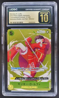 2026 ONE PIECE JP MONKEY D. LUFFY PROMO P-106 CGC 10 PRISTINE A PT - Image 1