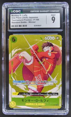 2026 ONE PIECE JP MONKEY D. LUFFY PROMO P-106 CGC 9 A PT - Image 1