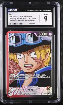 CGC 9 One Piece Sabo OP13-004 L Alternate Art Parallel Carrying on His will jpn - Image 1