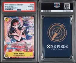 2026 ONE PIECE EB03-ONE PIECE HEROINES EDITION ALT ART #055 NICO ROBIN PSA 10 - Image 3
