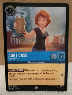 Disney Lorcana TCG - Aunt Cass Biggest Fan - 138/204 Azurite Sea Cold Foil NM - Image 1