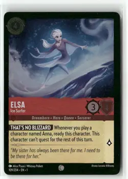 Elsa 109/204 Ice Surfer Foil The First Chapter Disney Lorcana TCG - Image 1