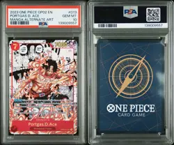 2023 One Piece Portgas D. Ace OP02 Manga Alt Art #013 PSA 10 - Image 3