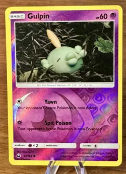 Pokemon TCG Gulpin 57/168 Reverse Holo Psychic Lightly Played Card - Image 1
