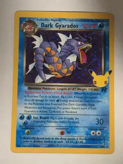 Dark Gyarados Holo Pokemon Card 25th Anniversary Celebrations 8/82 - Image 1