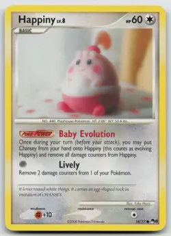 Happiny 014/017 Pop Series 8 Regular Finish Mid-Era Pokemon Card Yuka Morii - Image 1