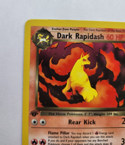 Dark Rapidash 44/82 - 1st Edition Team Rocket Vintage Pokemon Card - NM - Image 3