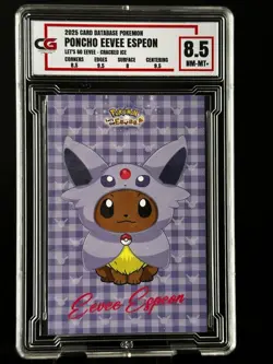 Eevee PONCHO Espeon CG 8.5 Card Database Go CGC PSA Pokemon 2025 - Image 1