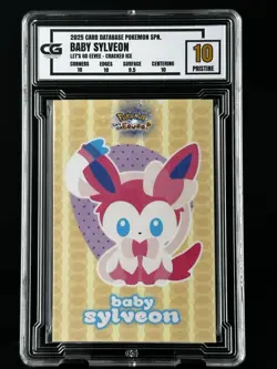 2025 BABY Sylveon CG Pristine 10 Card Database Lets Go Eevee CGC PSA Pokemon - Image 1