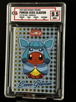 Eevee PONCHO Glaceon CG 9.5 Card Database Go CGC PSA Pokemon 2025 GOLD - Image 1