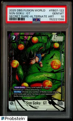 Dragon Ball Super Son Goku GT SCR Foil Battle Card FB07-122 Triple Strike PSA 10 - Image 1