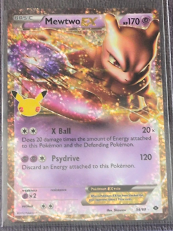 Mewtwo EX 54/99 Celebrations Classic Collection Holo Card Pokemon TCG - Image 1