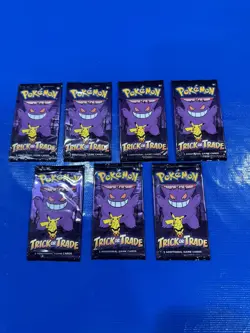 Pokemon 2022 Trick Or Trade Halloween 3 Card Pack Lot Of 7 - Image 1