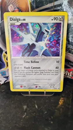 DIALGA 2008 Jumbo POKEMON Foil Holo Black Star Promo TCG Trading Card Game DP26 - Image 1