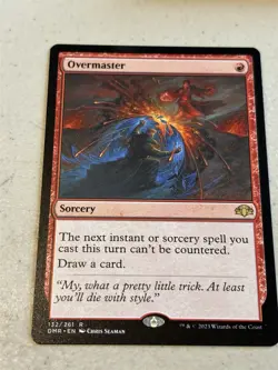 mtg Overmaster, rare sorcery, Dominaria Remastered, unplayed - Image 1