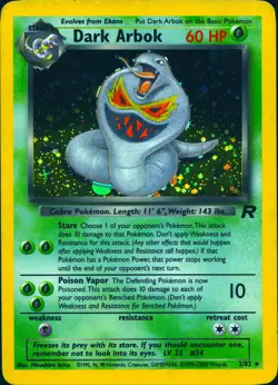 DARK ARBOK 2/82 HOLO RARE TEAM ROCKET POKEMON UNLIMITED HOLO MP - Image 1