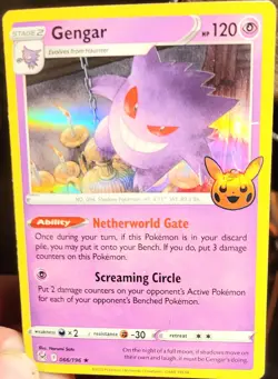Gengar 066/196 Holo Rare Trick or Trade 2023 Pokemon Card - Image 1