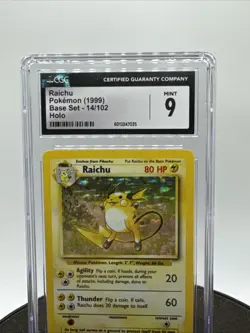 Raichu 14/102 1999 Pokemon Base Set holo #14 CGC Mint 9 - Image 2