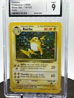 Raichu 14/102 1999 Pokemon Base Set holo #14 CGC Mint 9 - Image 3