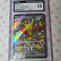 Pokemon TCG Alakazam ex Paldean Fates Shiny Ultra Rare Holo CGC 10 215/091 - Image 1