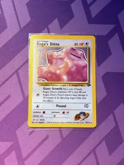 Pokemon Card - Koga's Ditto Gym Challenge 10/132 Holo Unlimited Holo Rare MP - Image 1