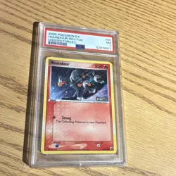 Pokemon Houndour 60/115 Unseen Forces Reverse Holo PSA 7 2005 - Image 1