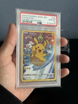 2020 POKEMON SWSH PROMO FIGURE COLLECTION SWSH020 FULL ART/PIKACHU PSA 10 - Image 3