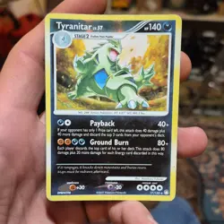 Pokemon Tyranitar Holo Rare Mysterious Treasures 17/123 Masakazu Fukuda HP 140 - Image 1