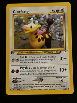 Girafarig - 1st Edition - 66/105 Neo Destiny - Pokemon TCG - 2000 NM - Image 1