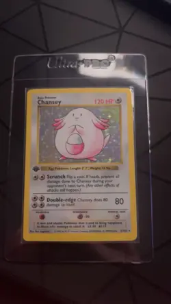 Chansey 1st Edition Holo Shadowless Pokemon 3/102 Base MINT - Image 1