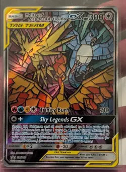 Pokemon Moltres & Zapdos & Articuno GX SM210 Sun & Moon Promo Holo TAG TEAM - Image 1