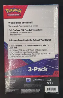 Pokemon TCG: 151 Mini Tins (2) + Poke Ball FACTORY SEALED 3 Pack Sam’s Club Exc - Image 3