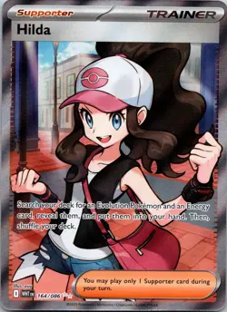 Pokemon White Flare Hilda Trainer 164/086 Full Art Ultra Rare SV English EN Mint - Image 1