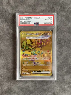 PSA 10 Pikachu Ex 236/187 SV8a Terastal Festival Carte Pokemon Japonaise 2024 - Image 1