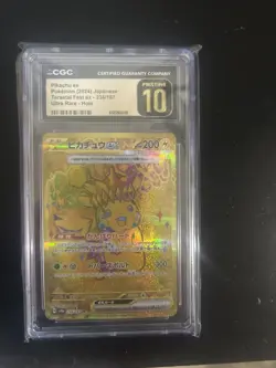 Pokemon Pikachu ex 236/187 Terastal Fest CGC Pristine 10 Ultra Rare Holo - Image 1